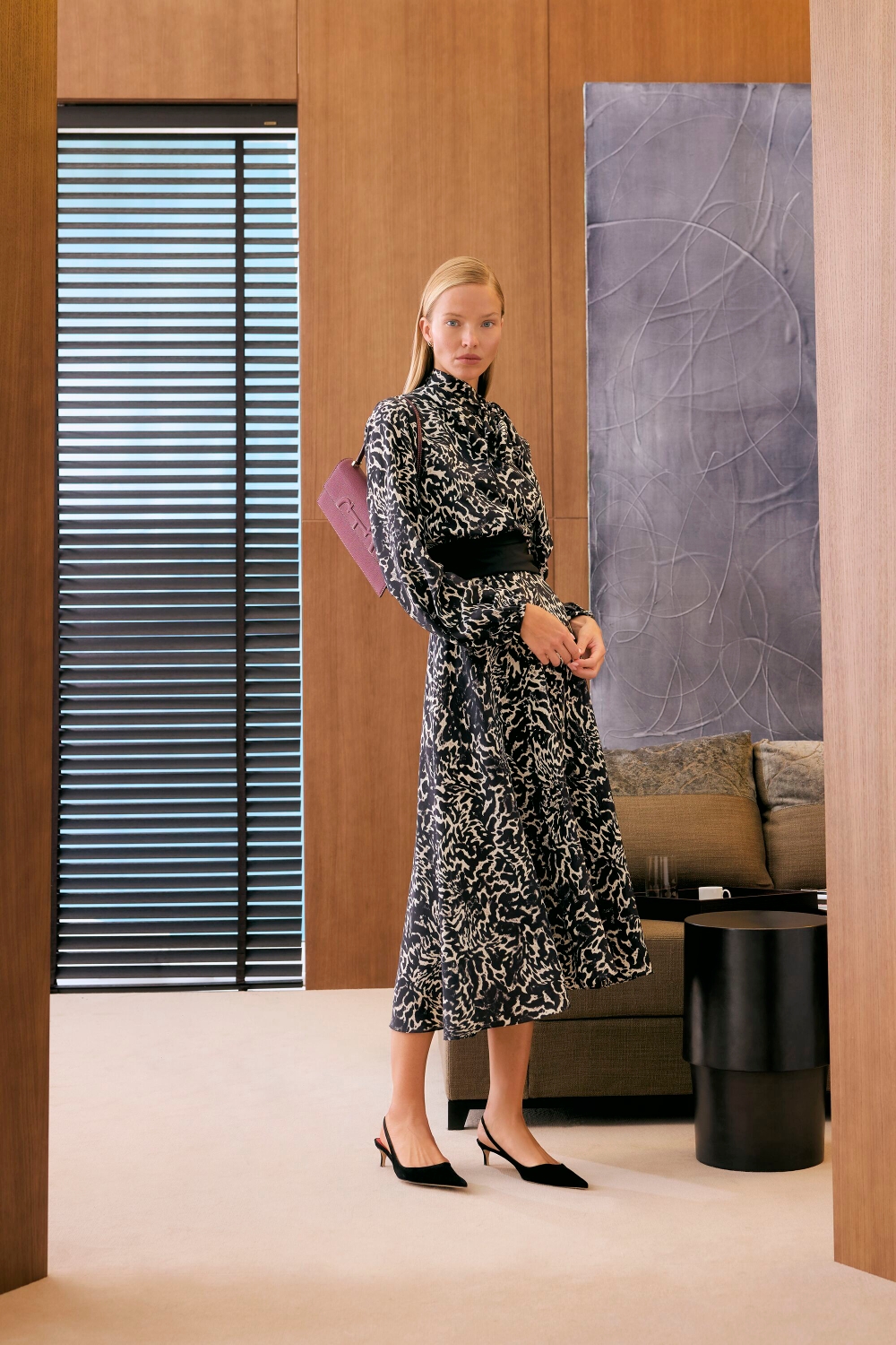 VESTIDO CAMISERO DE CREPÉ DE CHINE SEDA ESTAMPADO