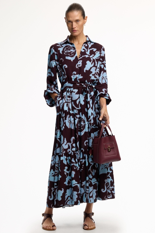 VESTIDO DE CREPÉ ESTAMPADO