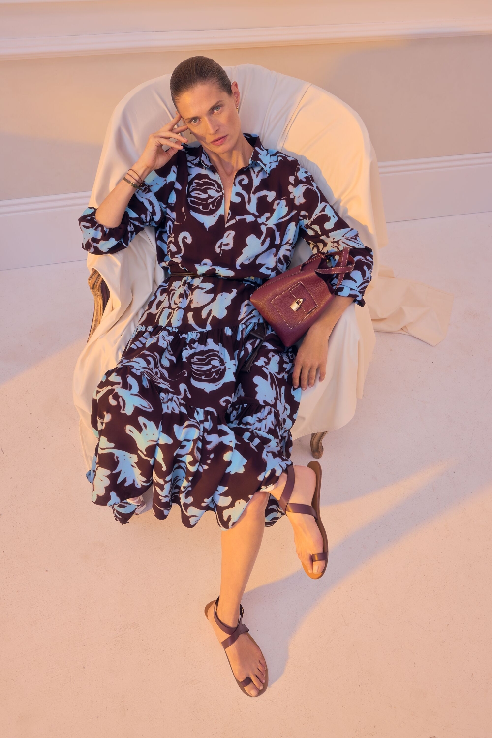 PRINT CREPÉ DRESS