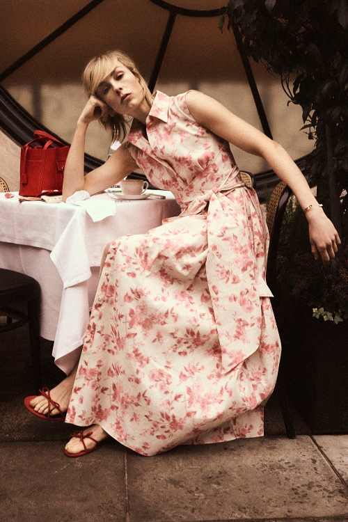 VESTIDO CAMISERO DE CHINÉ ESTAMPADO JASMINE SONATA