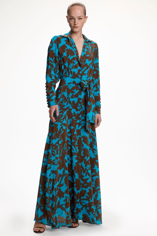 PRINT CREPÉ SHIRT DRESS