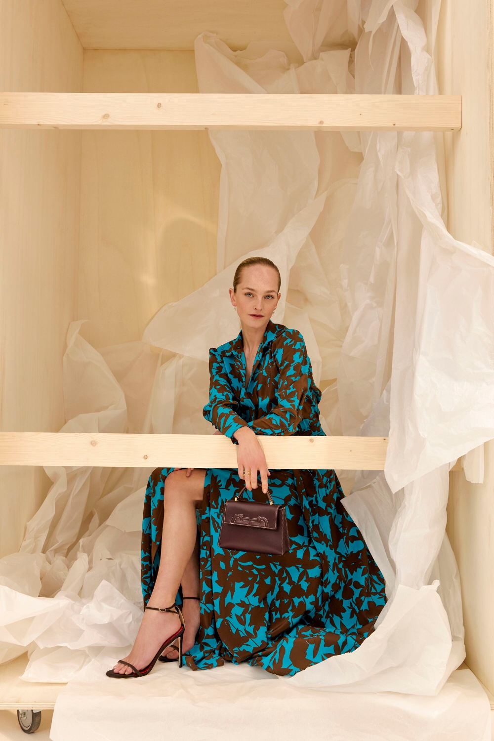 PRINT CREPÉ SHIRT DRESS