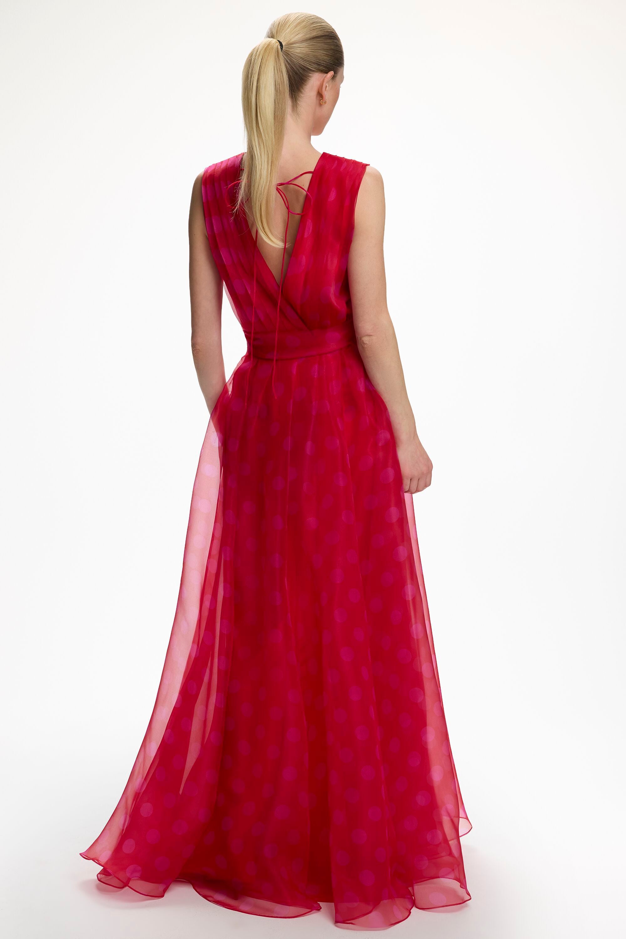 red silk organza dress Paulmi and Harsh  Vermilion Red Silk Organza Dress  Fabilicious Fashion