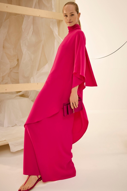 CREPÉ A-LINE ASYMMETRIC DRESS