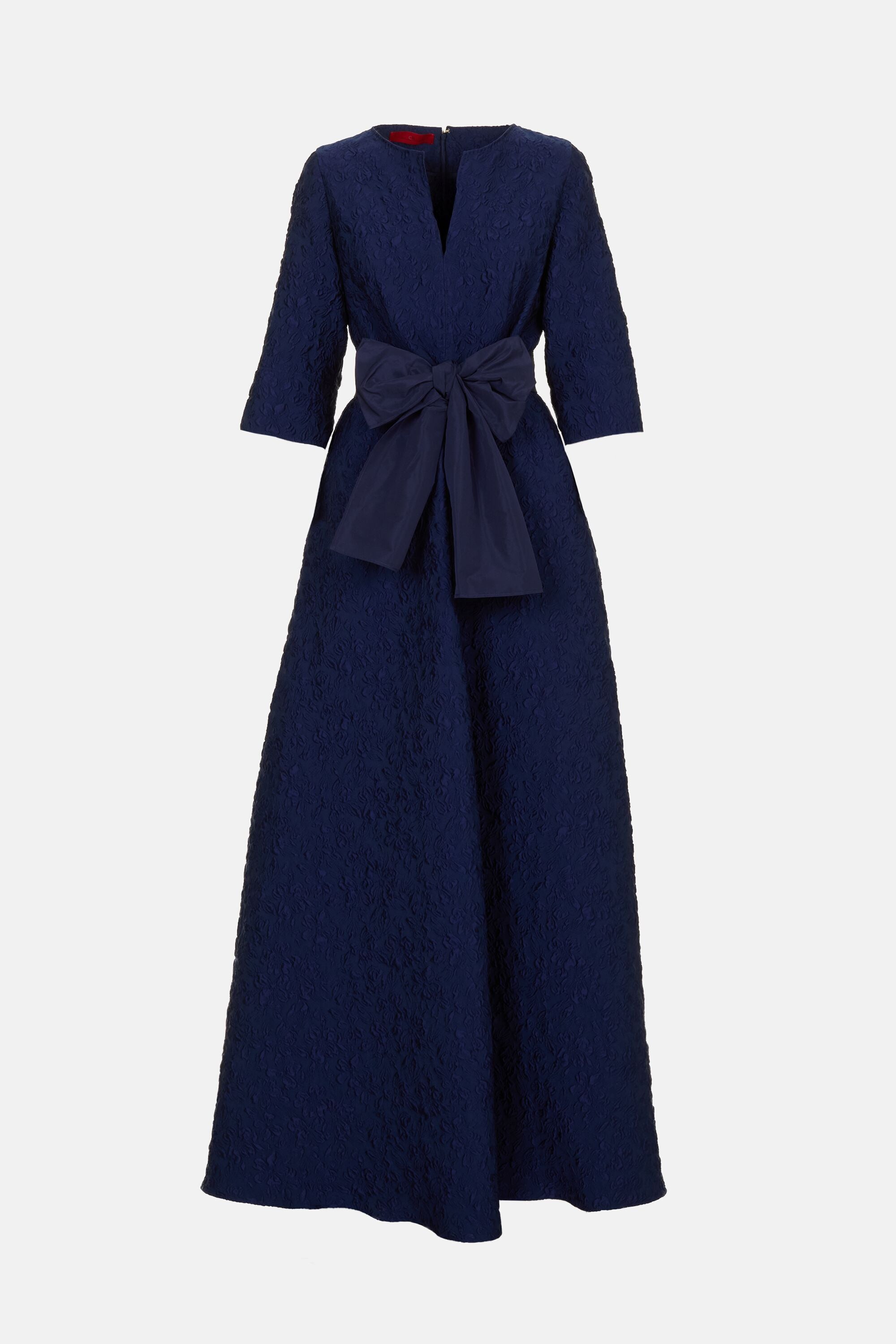 Brocade Long Dress navy