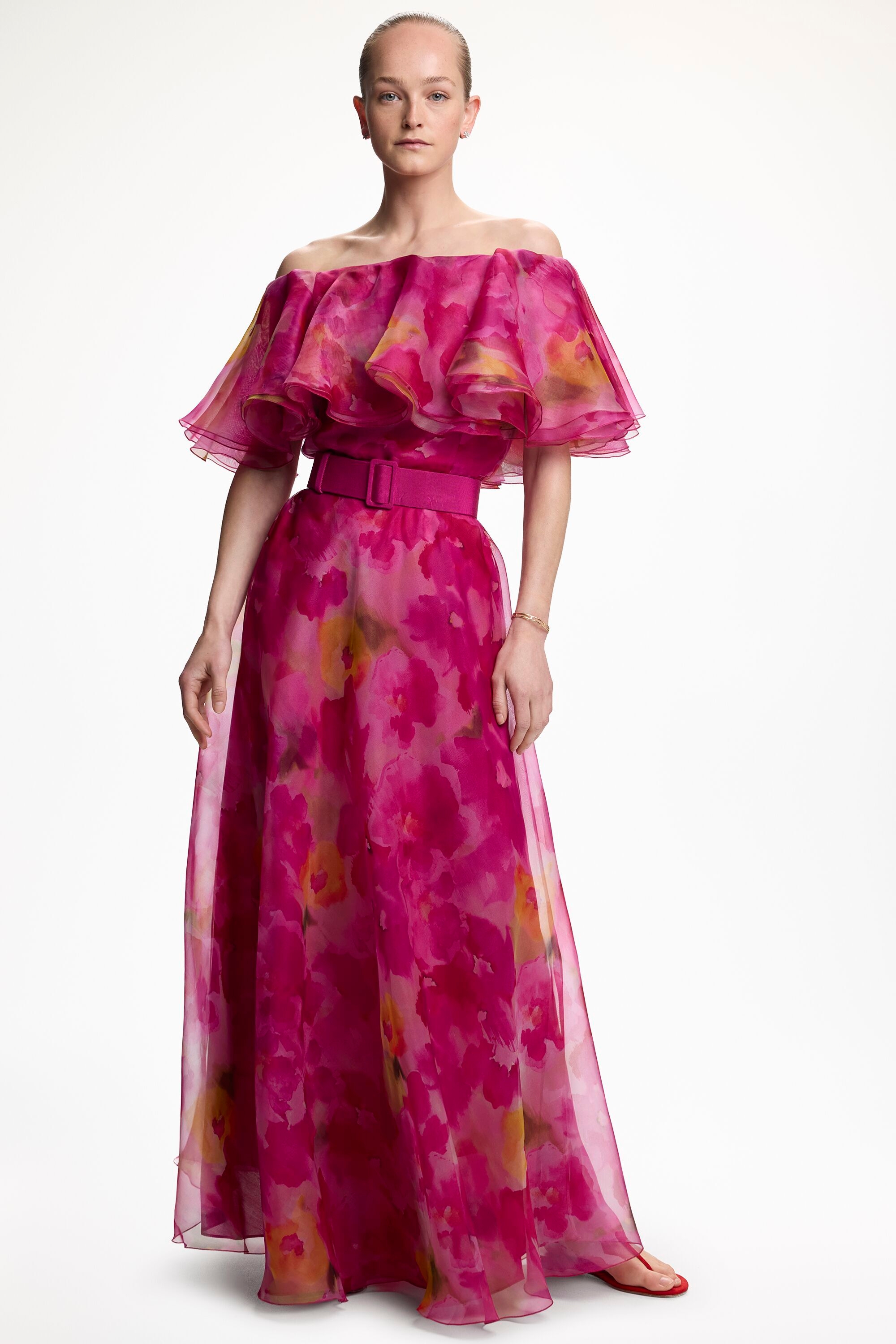 Print Silk Organza Dress