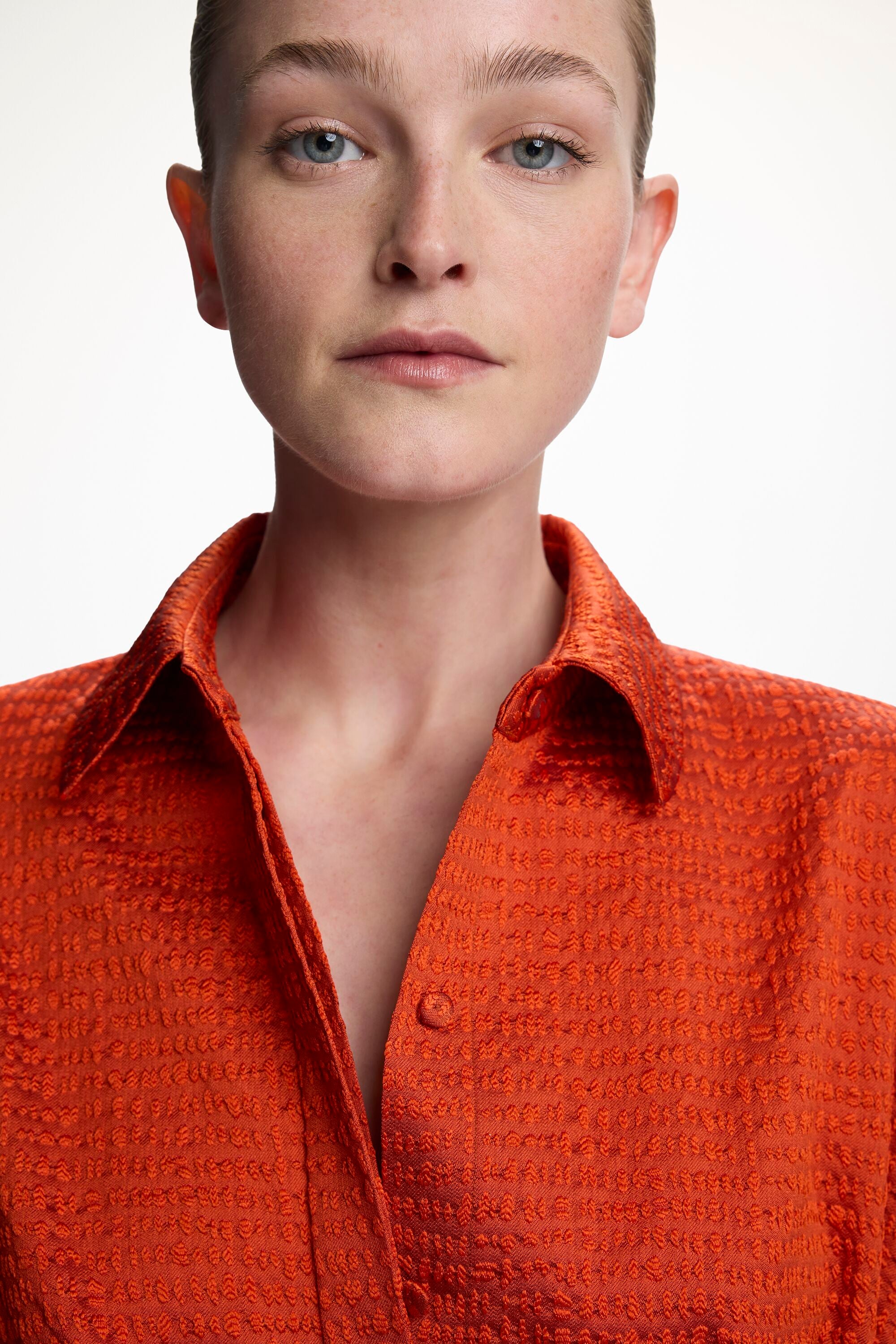 carolina herrera orange shirt dress Carolina Herrera