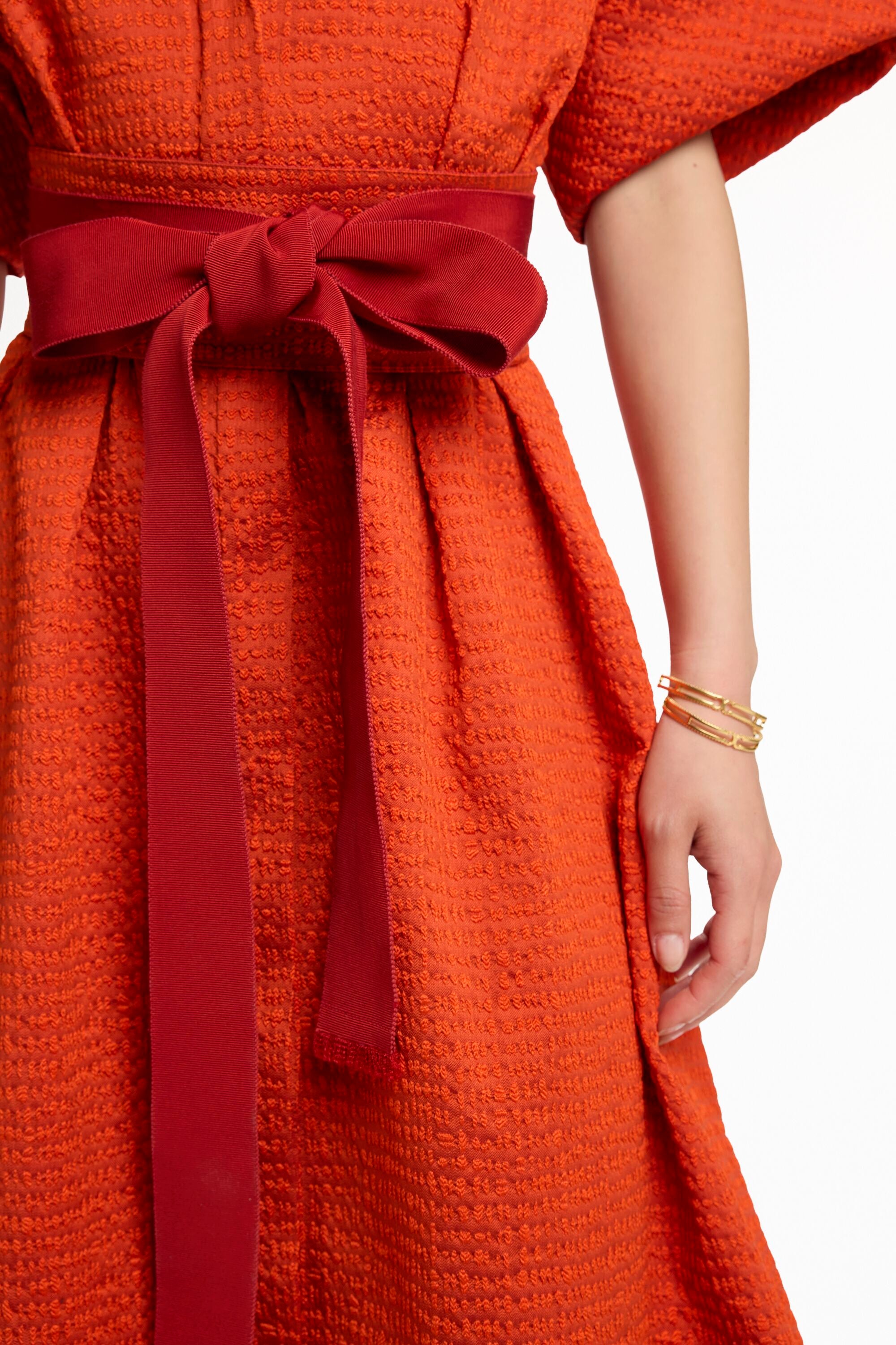 carolina herrera orange shirt dress Carolina Herrera Denim Midi Shirt Dress in Pink