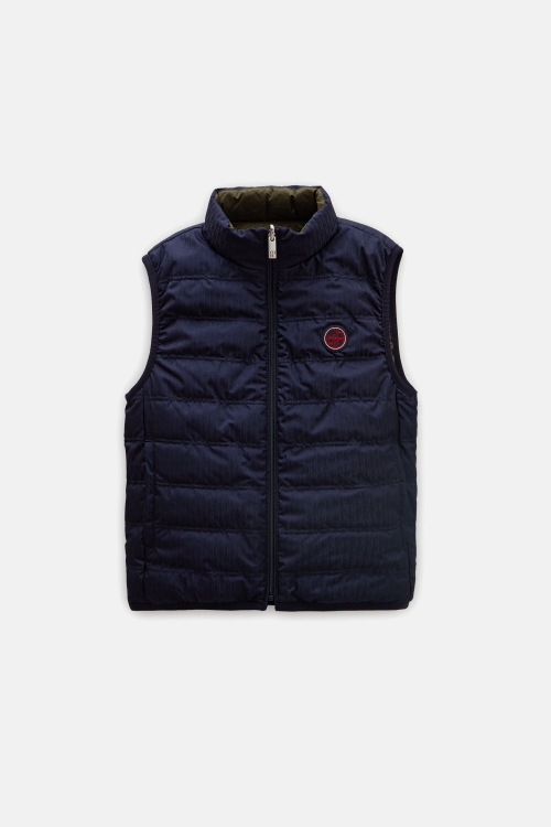 REVERSIBLE QUILTED NYLON DOWN VEST