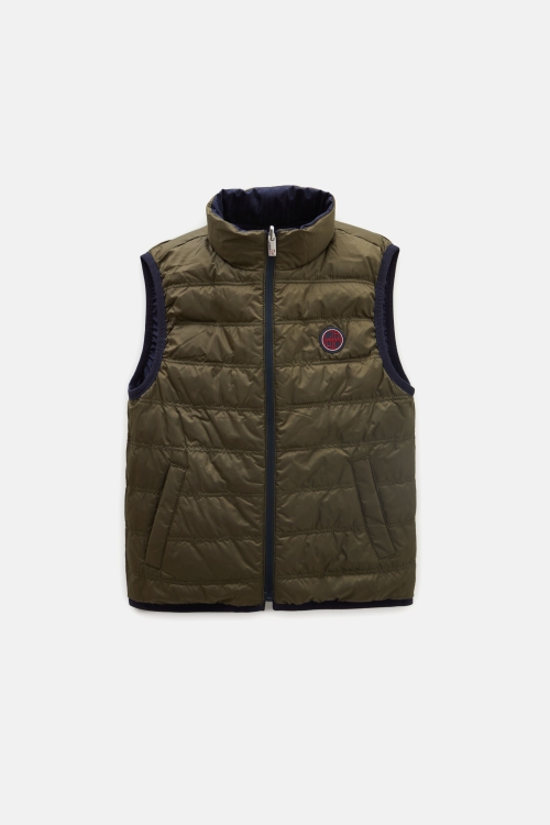 CHALECO REVERSIBLE DE NYLON ACOLCHADO PLUMAS