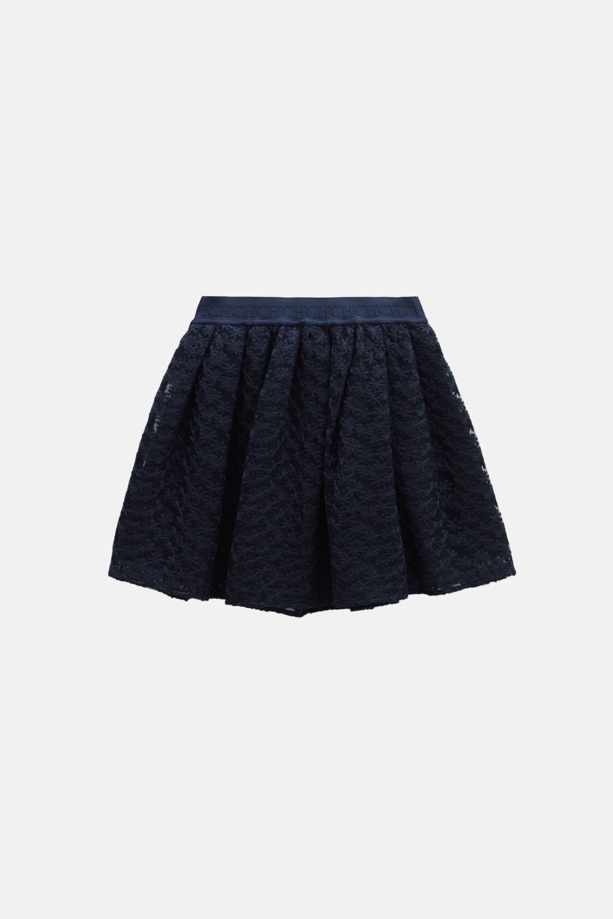 Falda de Tul Bordado Jasmine con Pliegues
