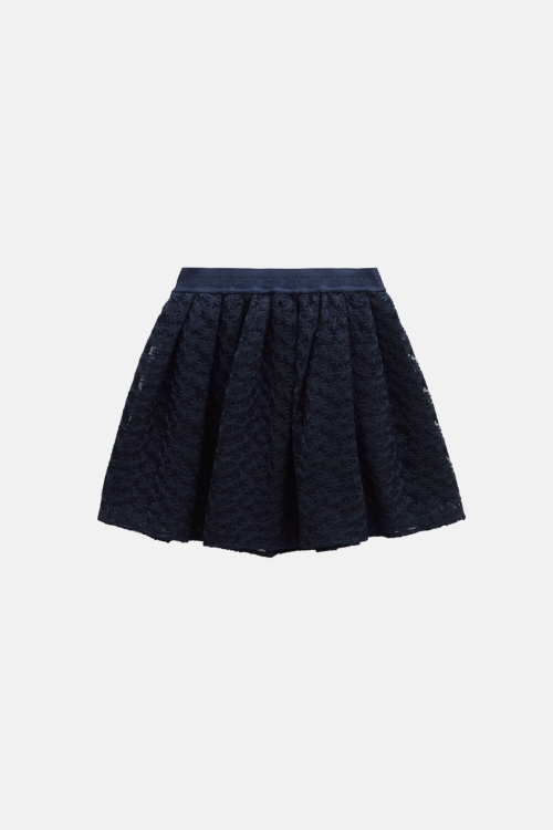 JASMINE EMBROIDERED TULLE SKIRT WITH PLEATS