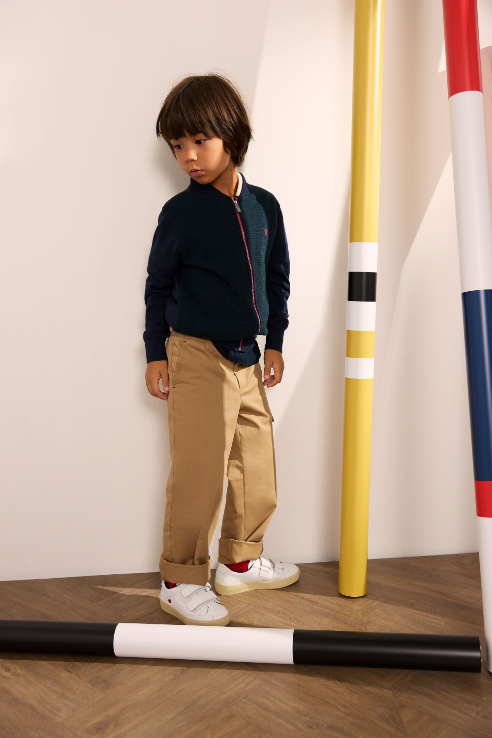 COTTON MICRO-TWILL REGULAR FIT CARGO PANTS