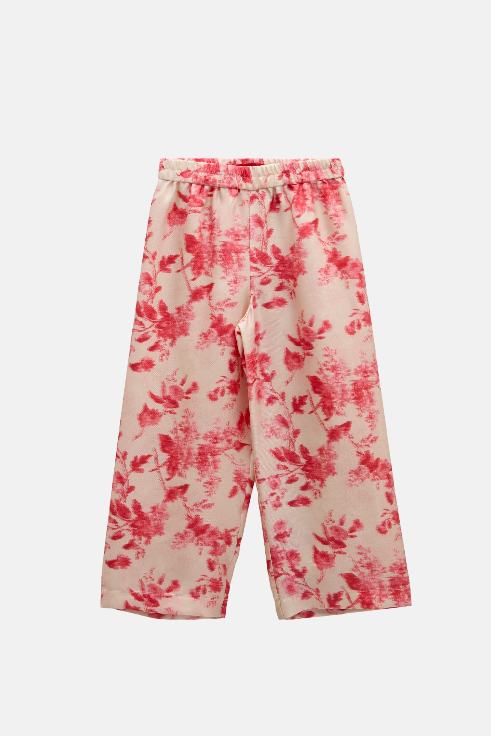 Print Silk Twill Pyjama-Style Pants