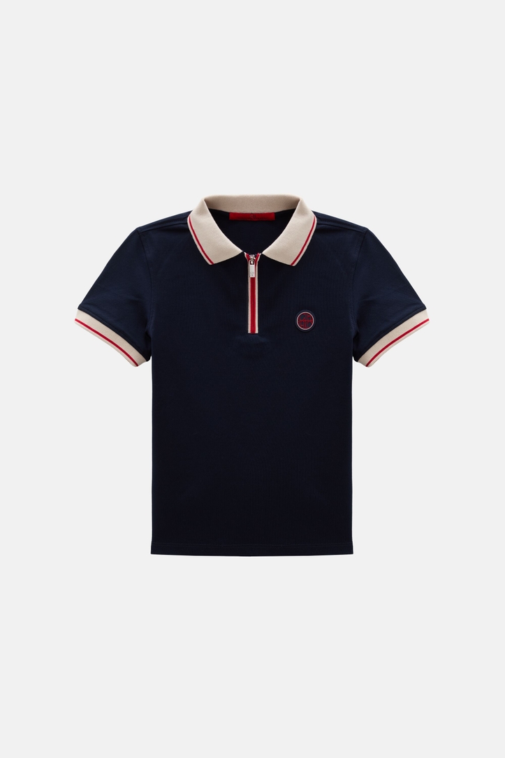 Stretch-Piqué Half-Zip Polo Shirt