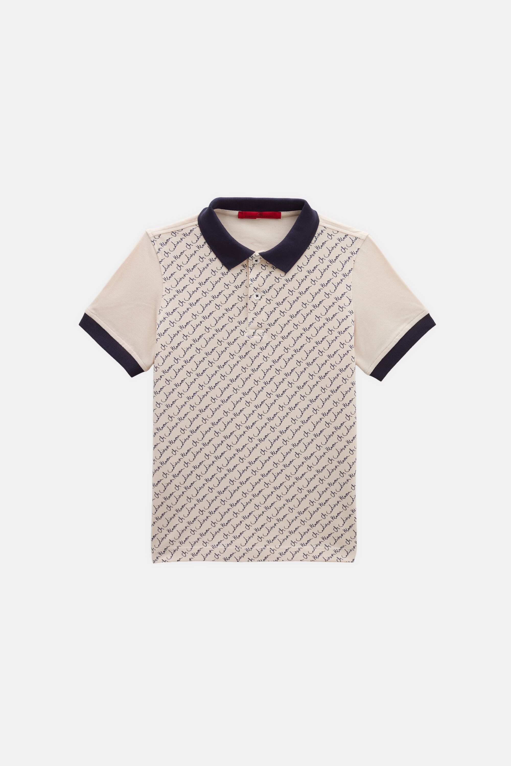 Print Piqué Polo Shirt