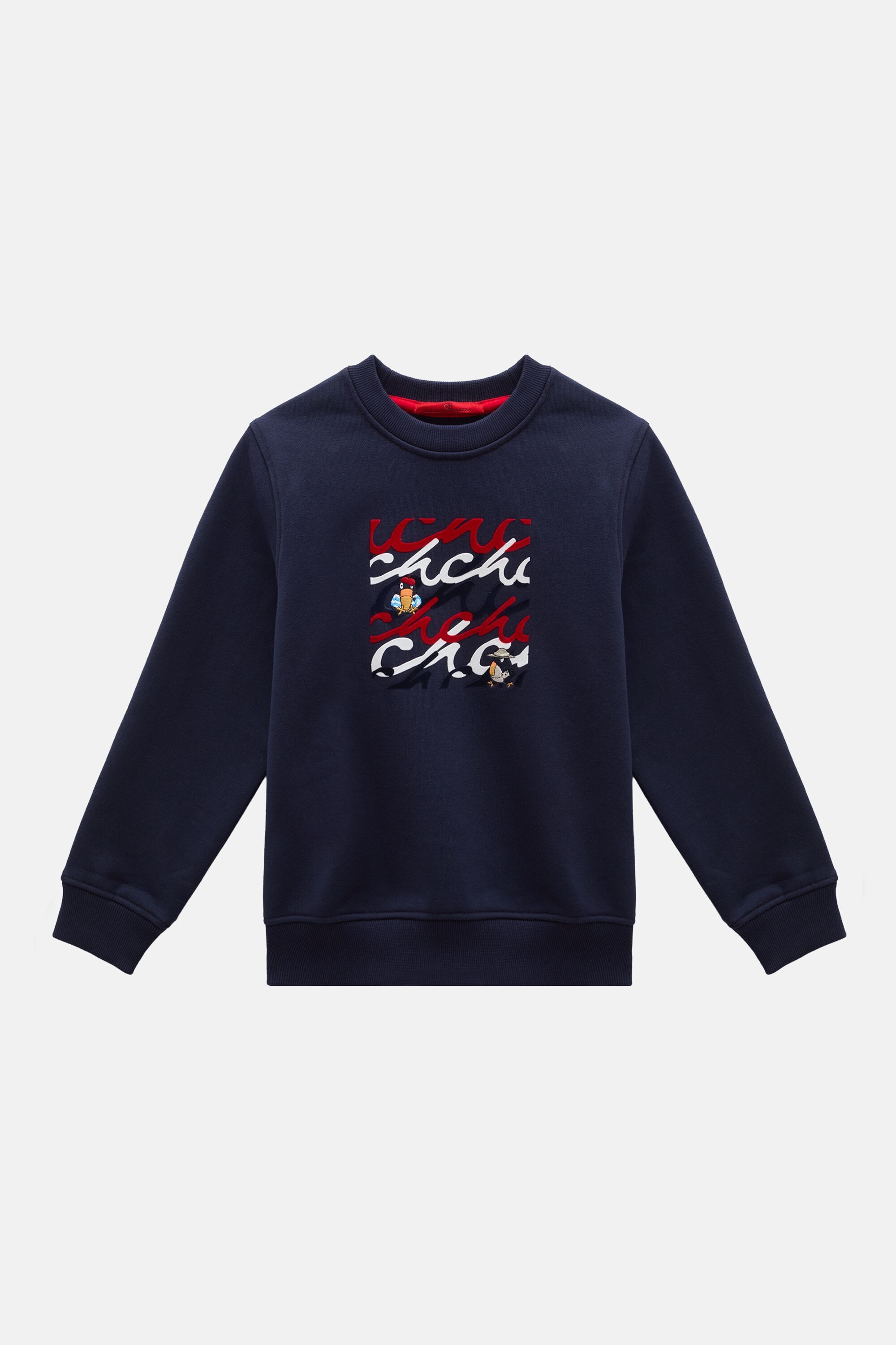 Touky Embroidered CH Flocked Sweatshirt