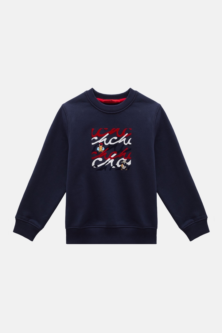 Touky Embroidered CH Flocked Sweatshirt