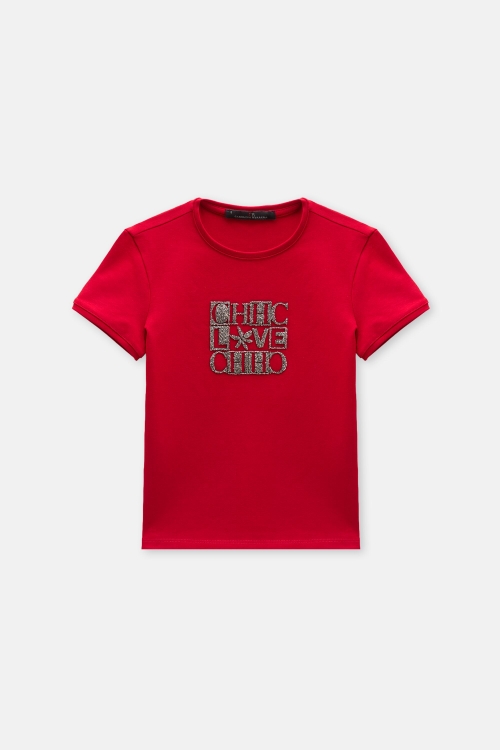 T-SHIRT WITH CRYSTALS