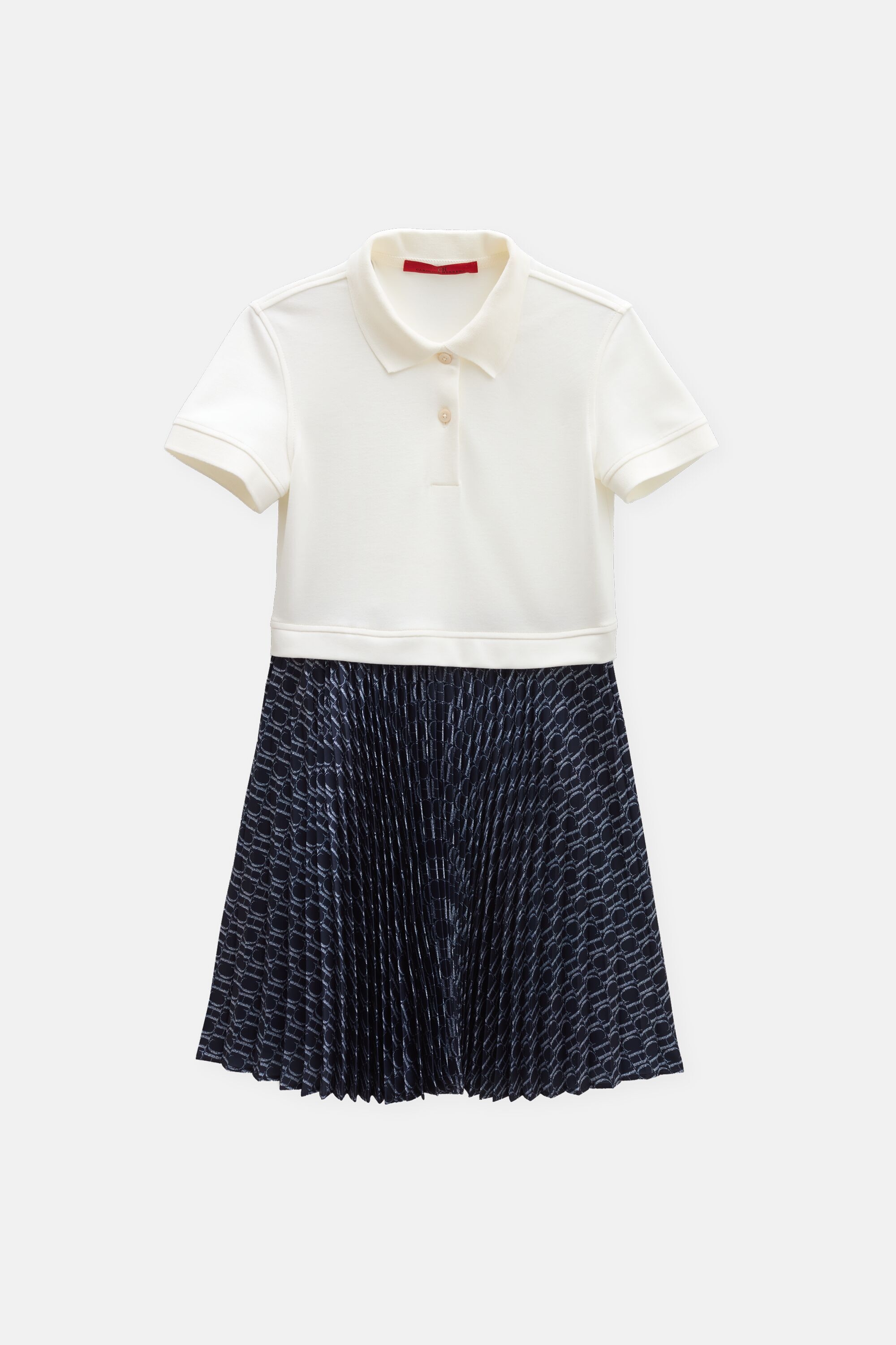 Milano Knit Dress with Pleated Skirt