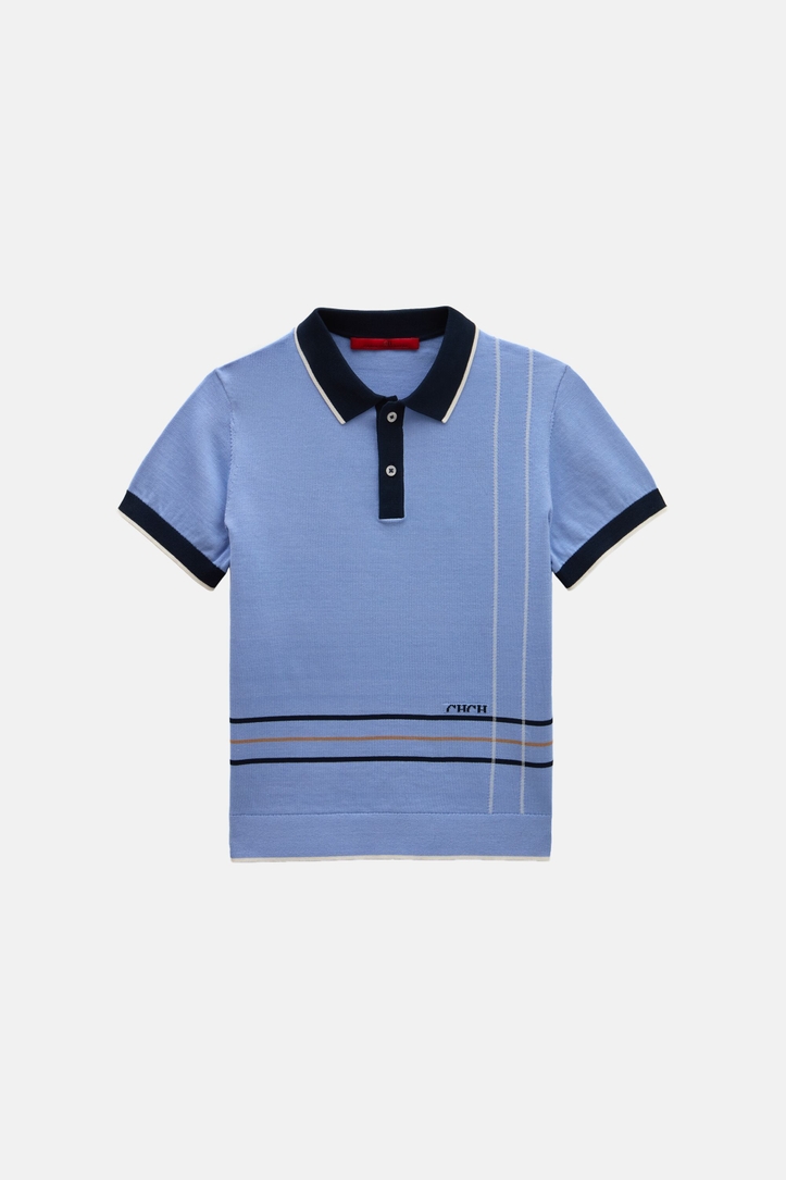 Jacquard Knit Polo Shirt