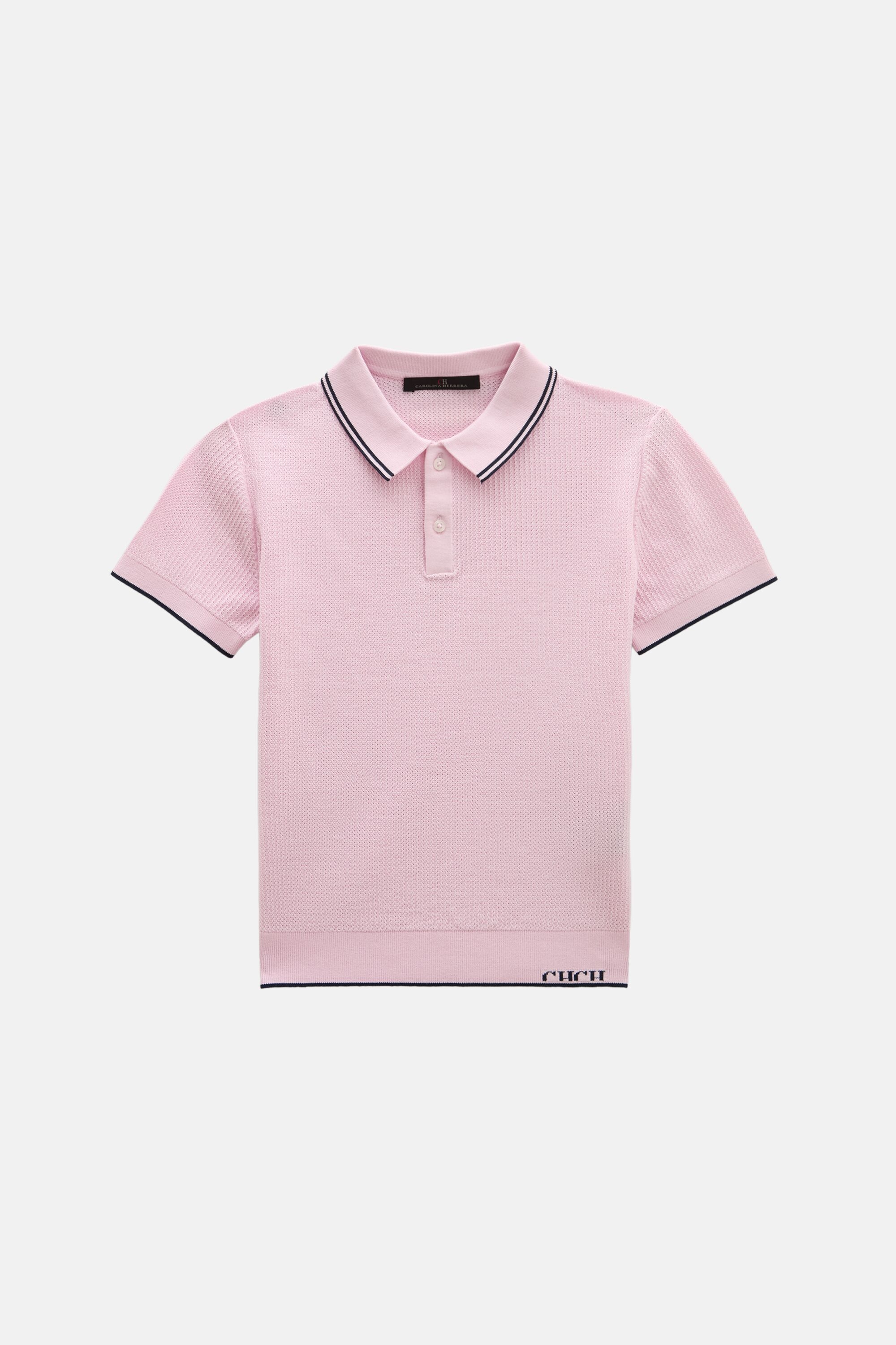 Textured Knit Polo Shirt