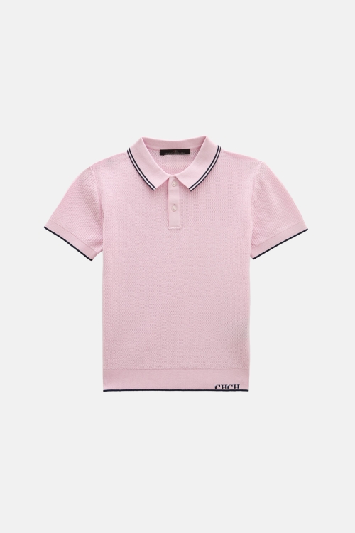TEXTURED KNIT POLO SHIRT