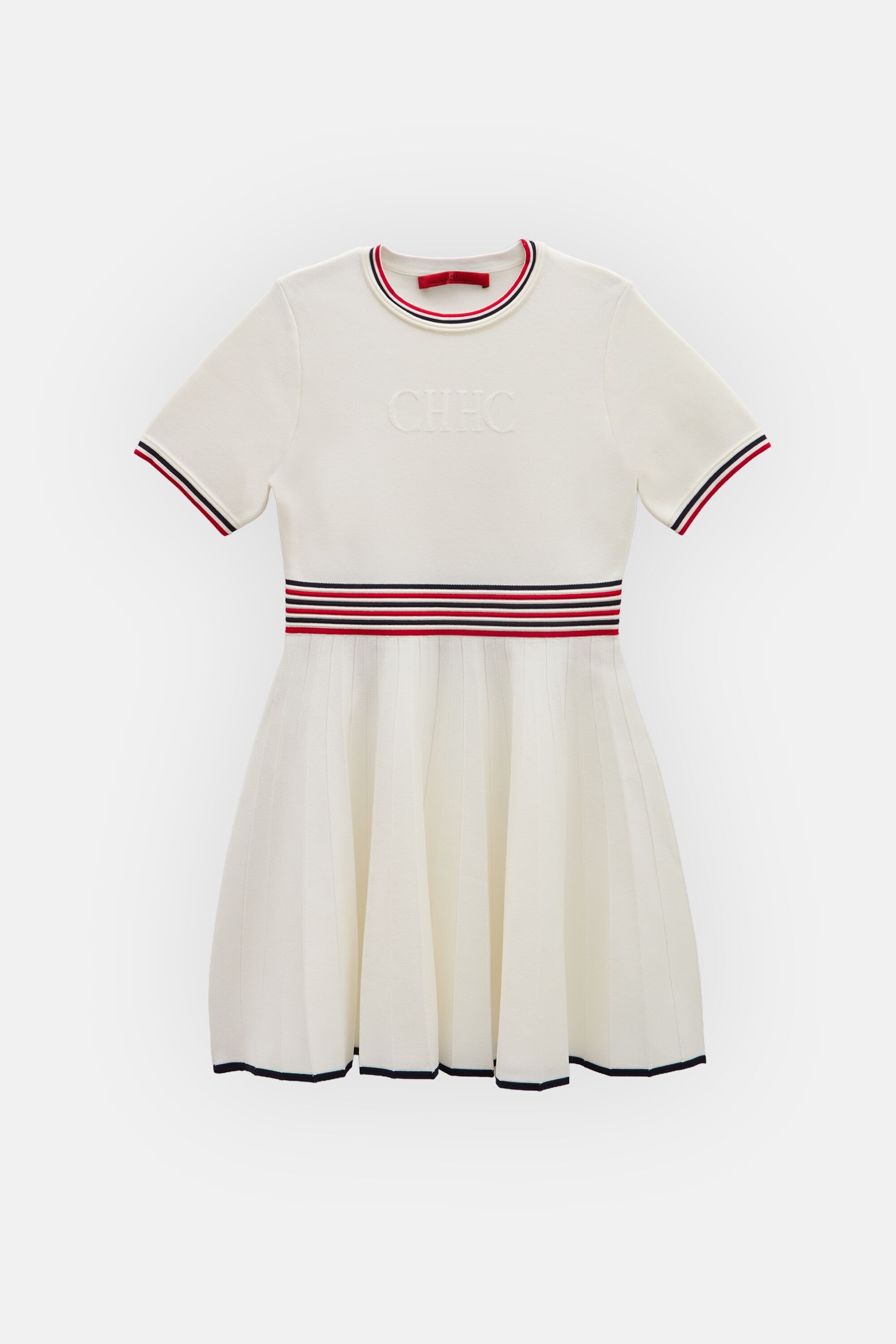 Knit Dress with Pleated Skirt