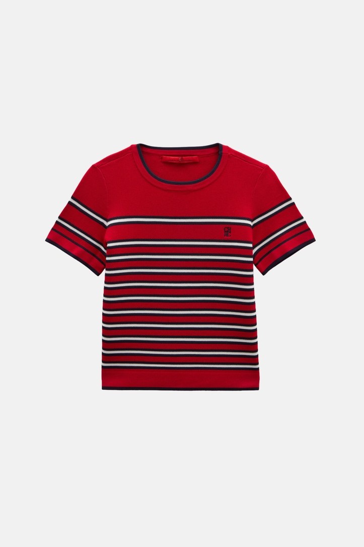 Striped Short Sleeve Top