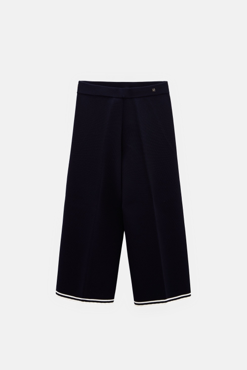 KNIT PANTS WITH WAVY TRIMS
