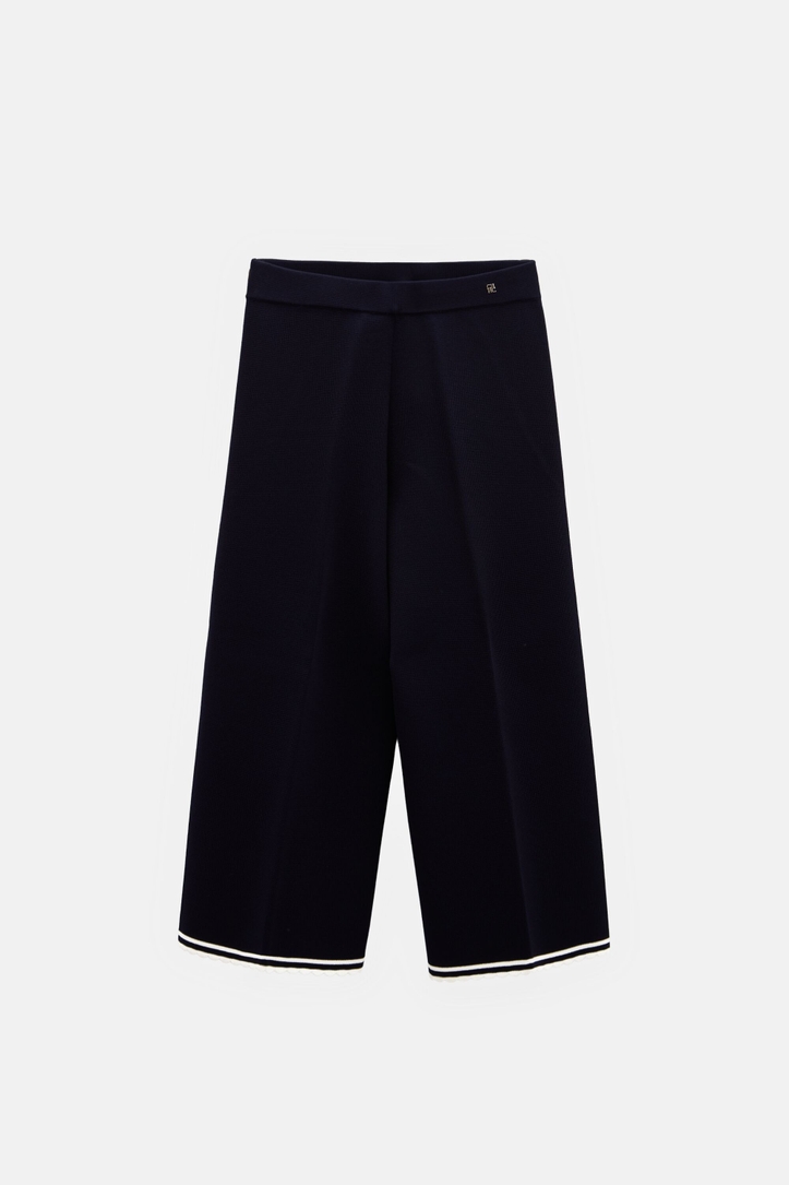 Knit Pants with Wavy Trims