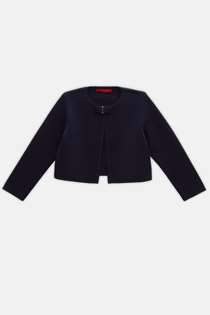 Jacquard Jacket with Bow