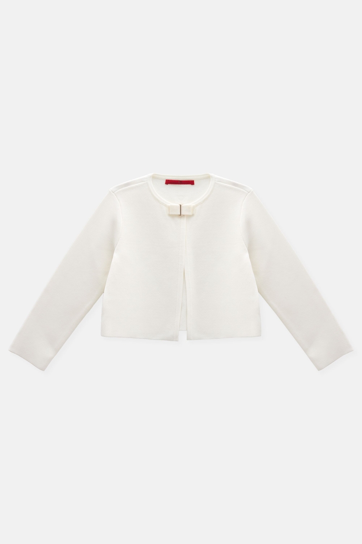 Jacquard Jacket with Bow