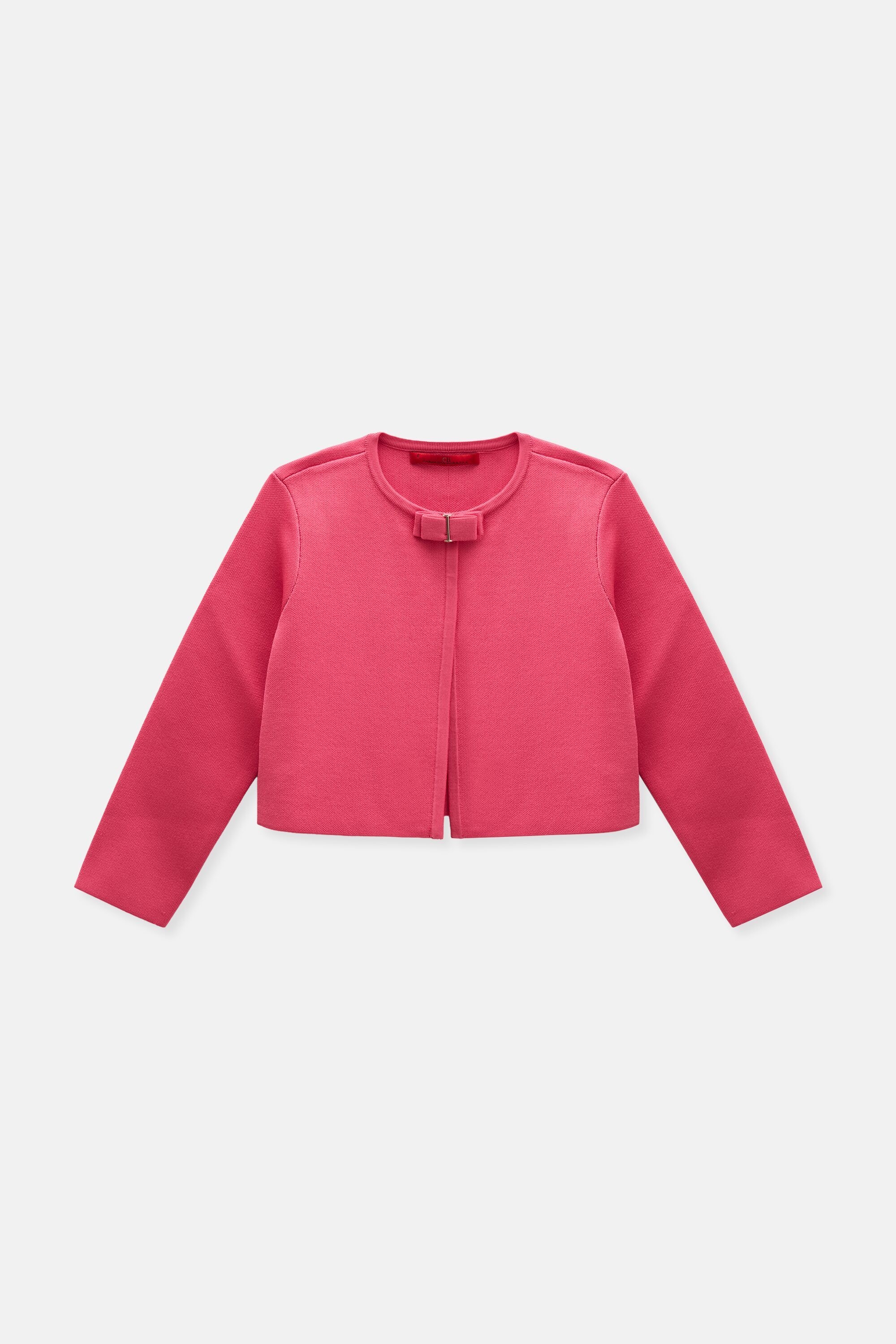 Jacquard Jacket with Bow