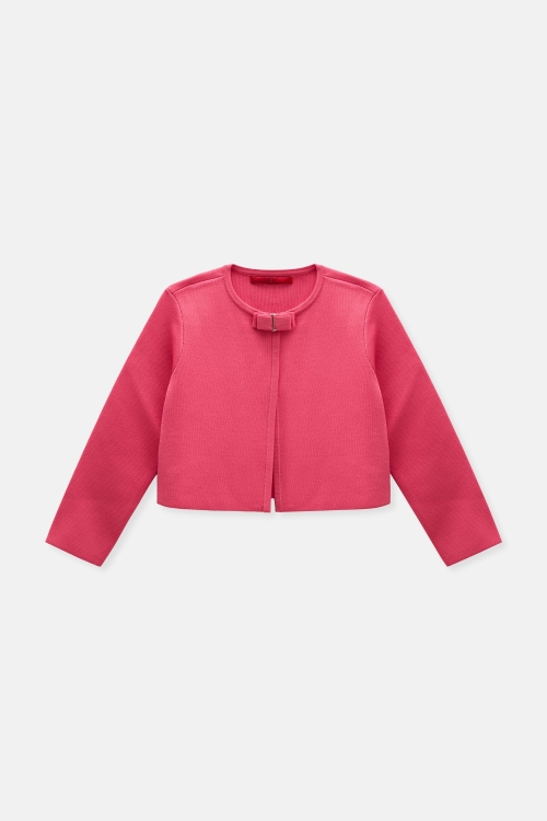 JACQUARD JACKET WITH BOW