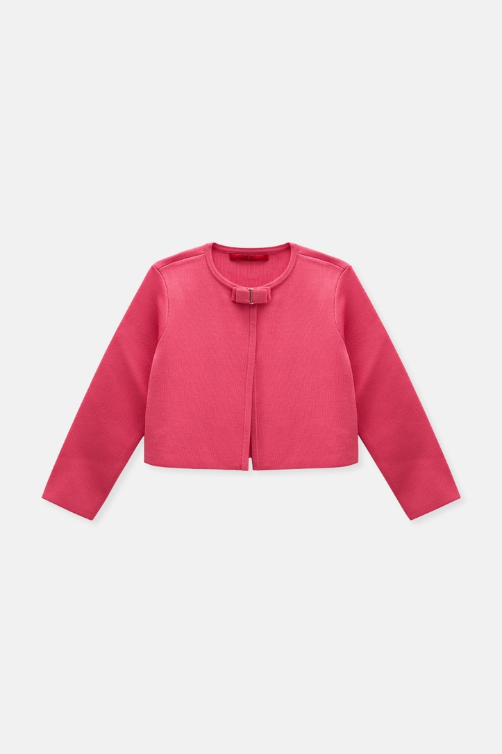 Jacquard Jacket with Bow