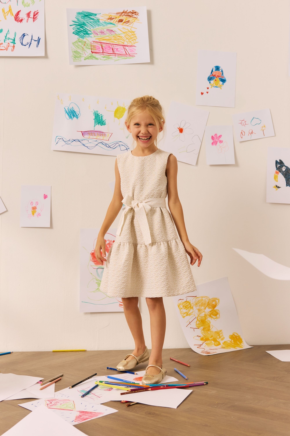 GIRL'S BROCADE DRESS