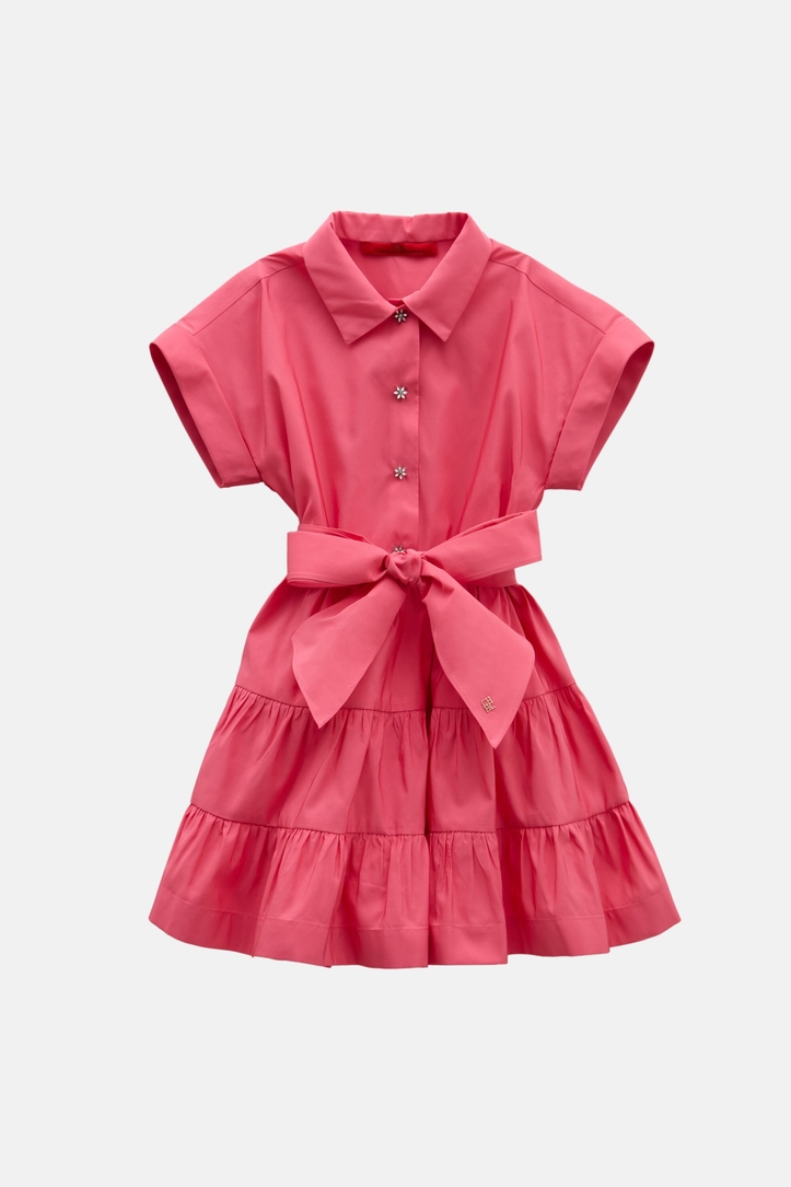 Taffeta Shirt Dress with Jasmine Buttons