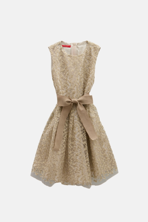 GIRL'S EMBROIDERED TULLE DRESS