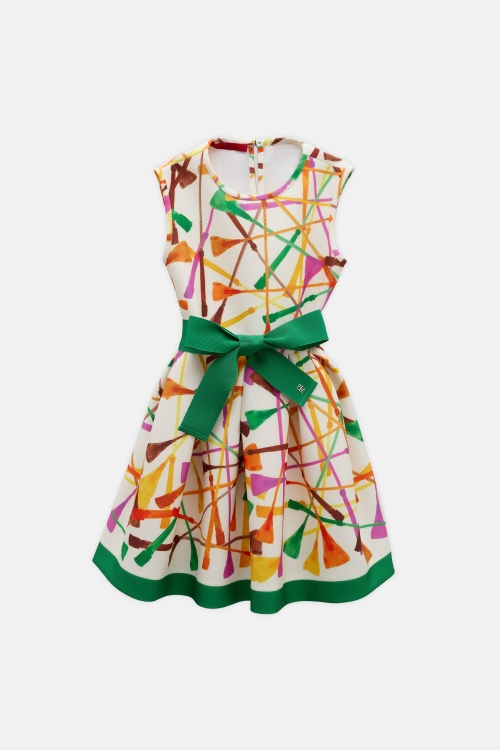 FUSTA INSIGNIA PRINT NEOPRENE DRESS