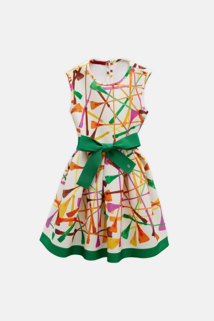 Fusta Insignia Print Neoprene Dress
