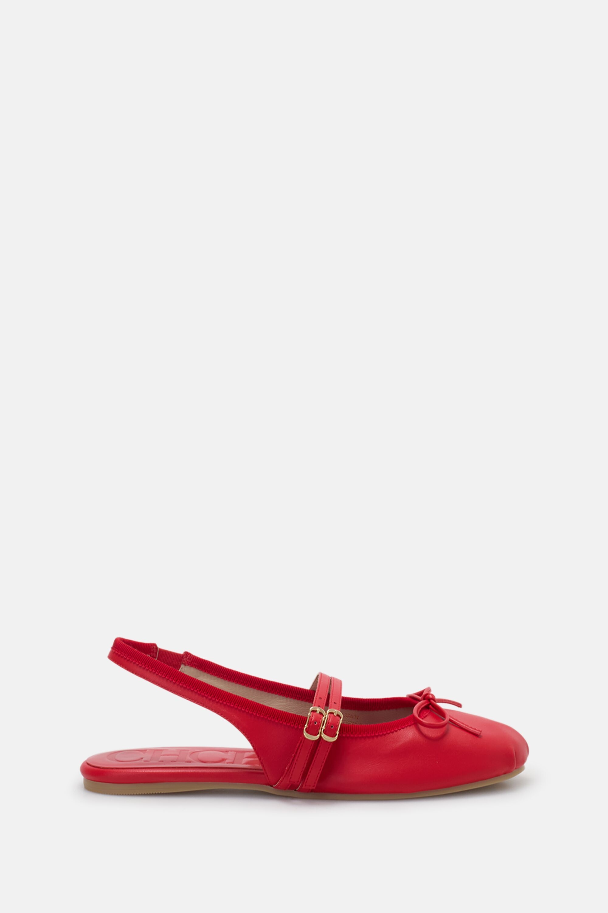 Leather Mary Jane Slingback Ballet Flats