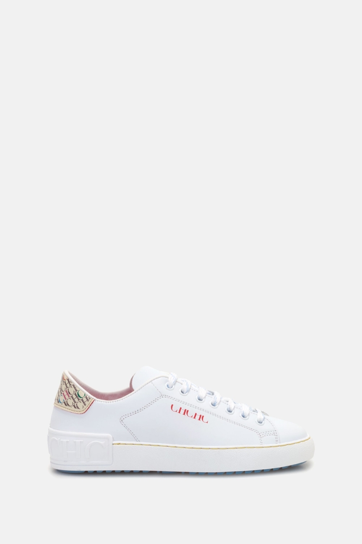 Inro Leather Sneakers with Canvas Heels
