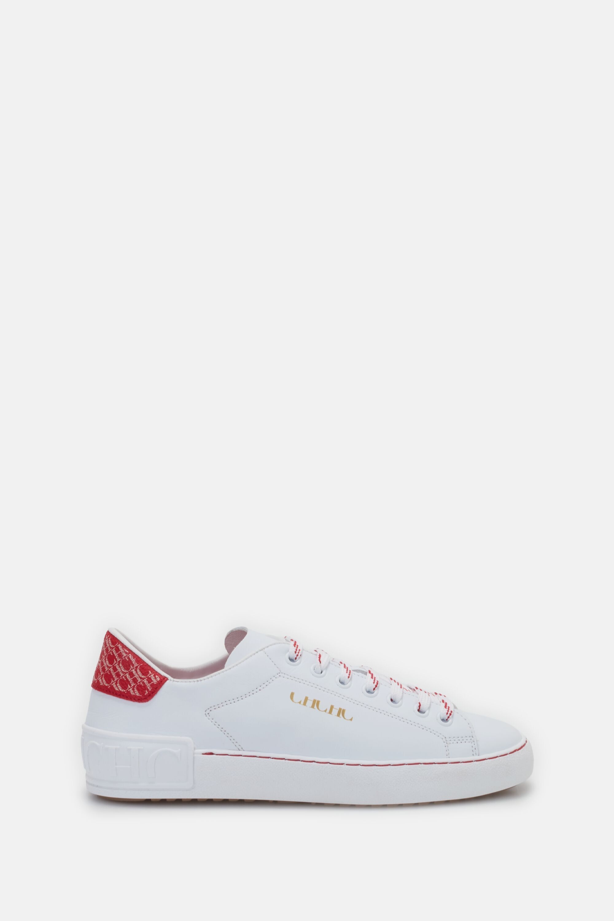 Inro Leather Sneakers with Canvas Heels
