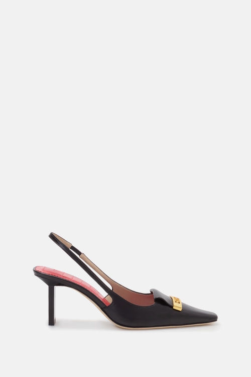 BIMBA 65 LEATHER SLINGBACK PUMPS
