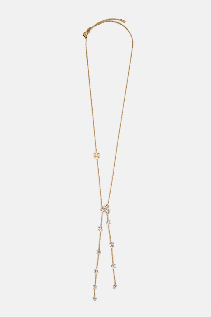 Jasmine Glow Necklace with Crystal