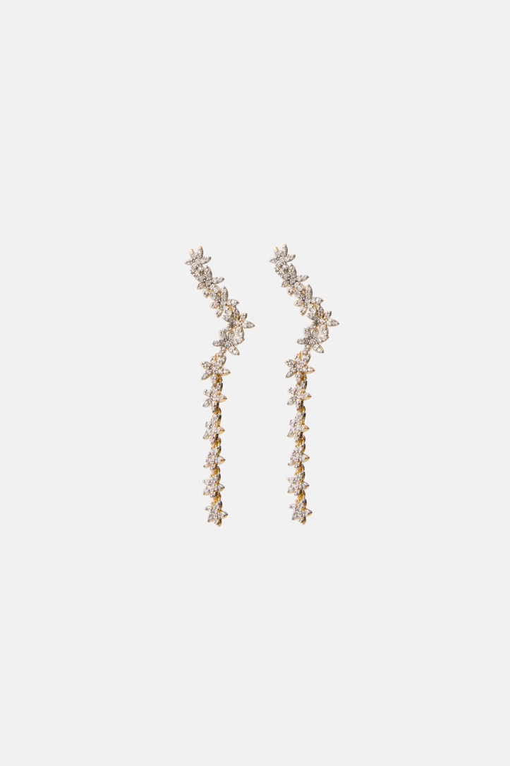 Jasmine Glow Earrings with Crystal