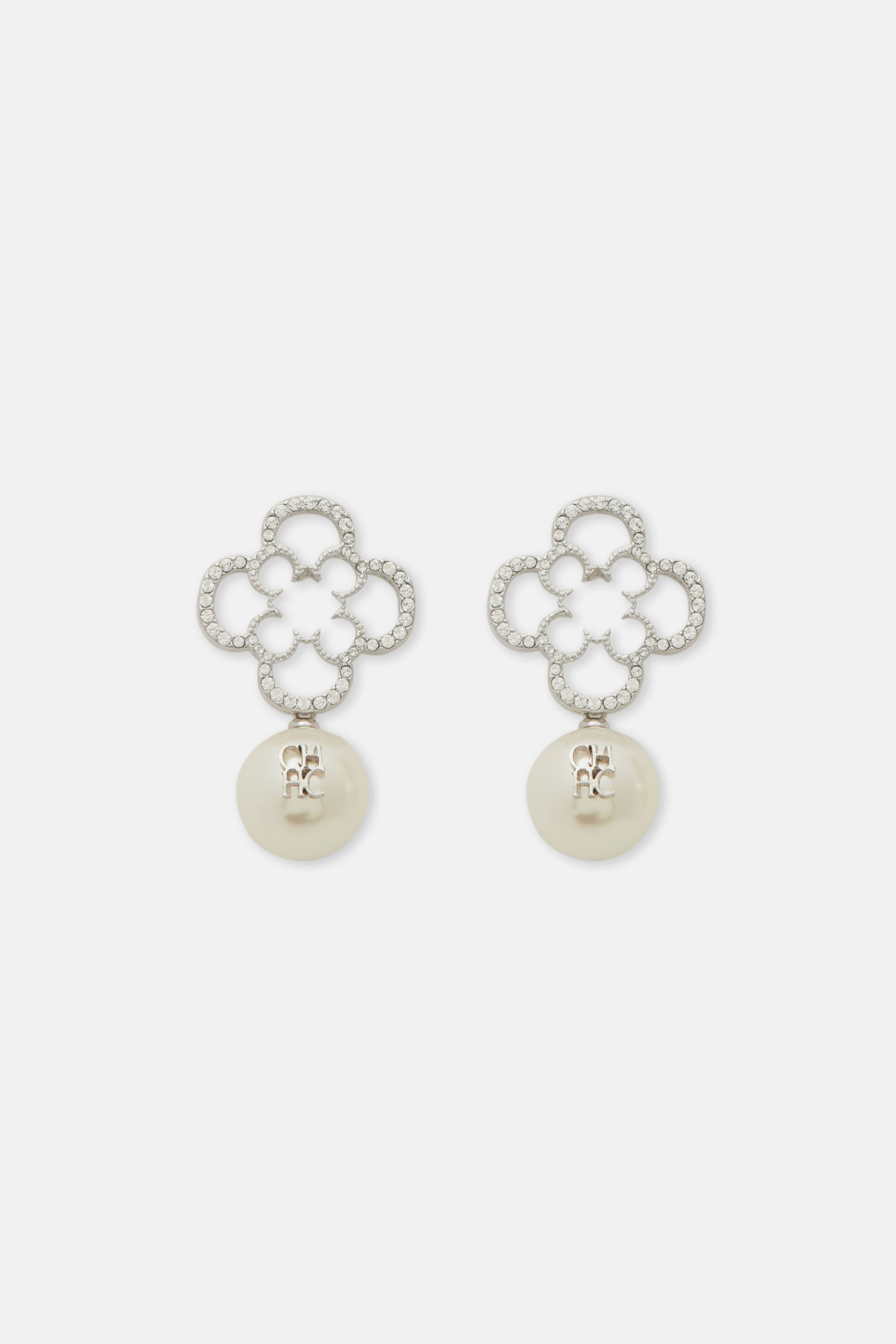 Rosetta Crystal Pearl earrings
