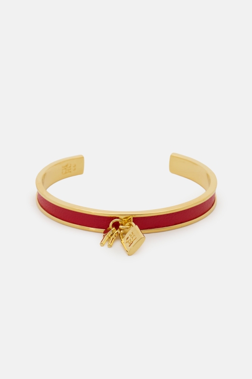 SWEET ICONS LOCKED BRACELET WITH LEATHER