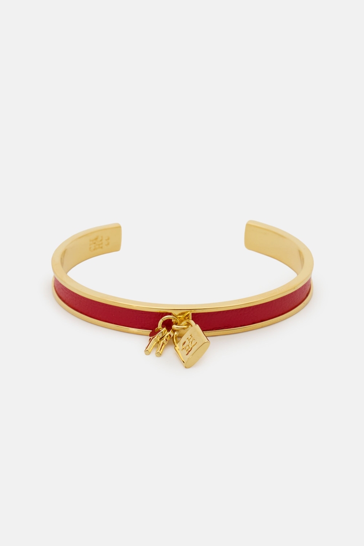 Sweet Icons Locked Bracelet with Leather